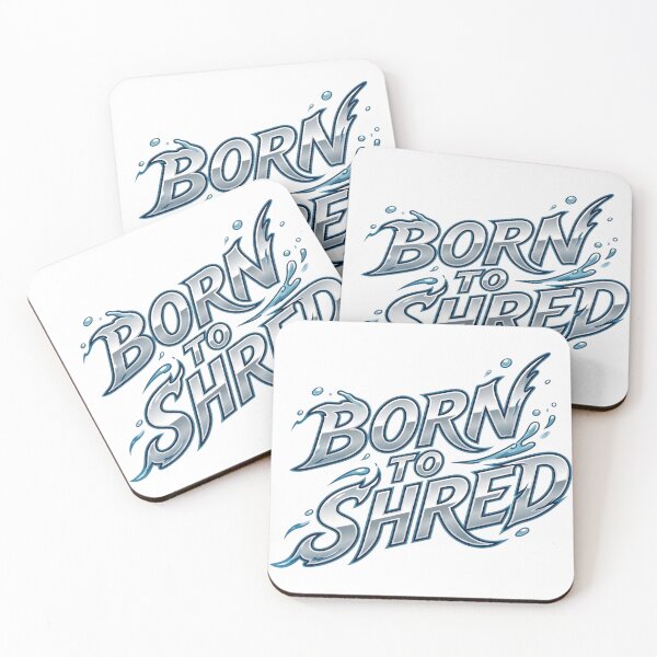 Item preview, Born to shred - ocean metal typography  designed and sold by Zedoura.