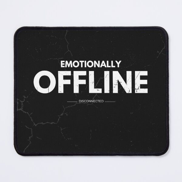Item preview, Emotionally Offline Grunge Streetwear Distressed Typography designed and sold by Uvclick.