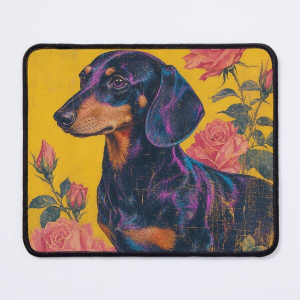 Item preview, Dachshund, Retro Roses designed and sold by Jandedan.