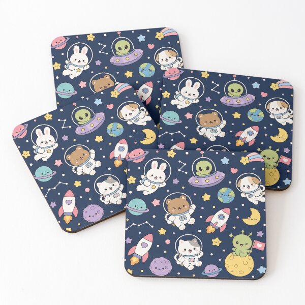 Item preview, Kawaii Space Friends Pattern designed and sold by Soft Berry Studio.