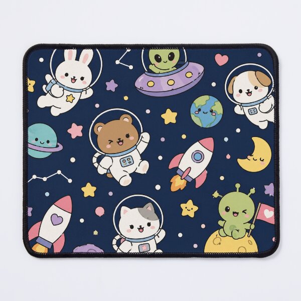 Item preview, Kawaii Space Friends Pattern designed and sold by Soft Berry Studio.