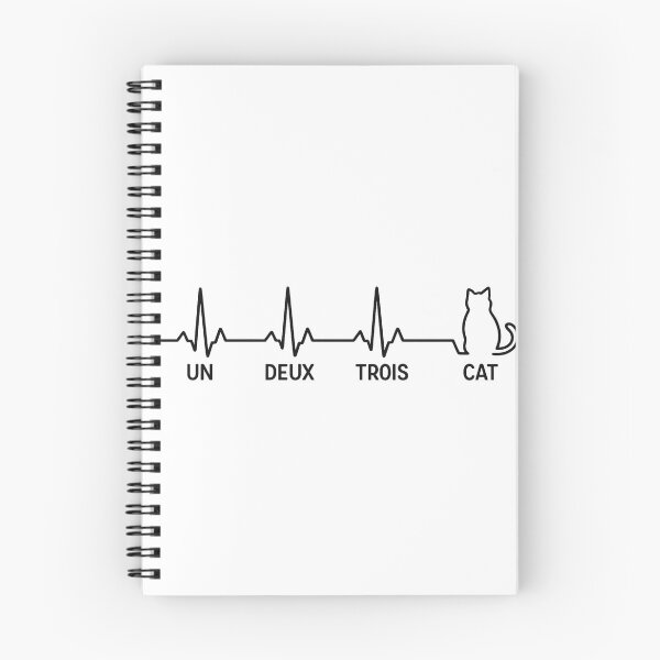 Item preview, Un Deux Trois Cat Heartbeat funny humour  designed and sold by DravensApparel.