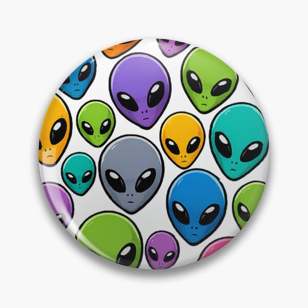 Item preview, Alien Head Pattern Mysterious UFO Extraterrestrial All Over Print Sci Fi Gift designed and sold by Drawn-Measured.