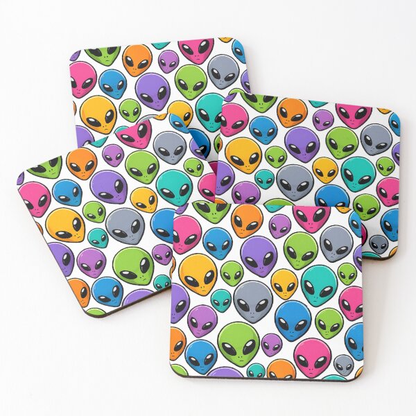 Item preview, Alien Head Pattern Mysterious UFO Extraterrestrial All Over Print Sci Fi Gift designed and sold by Drawn-Measured.