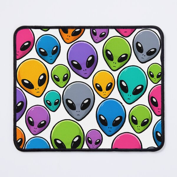 Item preview, Alien Head Pattern Mysterious UFO Extraterrestrial All Over Print Sci Fi Gift designed and sold by Drawn-Measured.