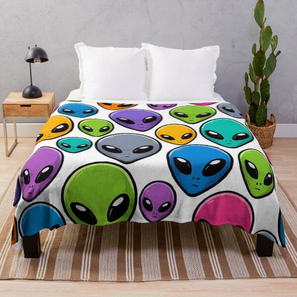 Item preview, Alien Head Pattern Mysterious UFO Extraterrestrial All Over Print Sci Fi Gift designed and sold by Drawn-Measured.