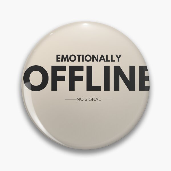 Item preview, Emotionally Offline Vintage Beige Aesthetic Typography Design designed and sold by Uvclick.
