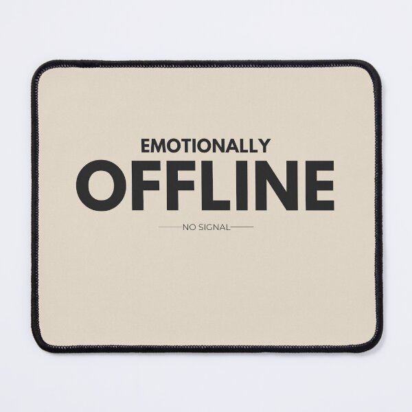 Item preview, Emotionally Offline Vintage Beige Aesthetic Typography Design designed and sold by Uvclick.