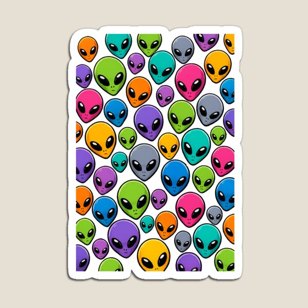 Item preview, Alien Head Pattern Mysterious UFO Extraterrestrial All Over Print Sci Fi Gift designed and sold by Drawn-Measured.