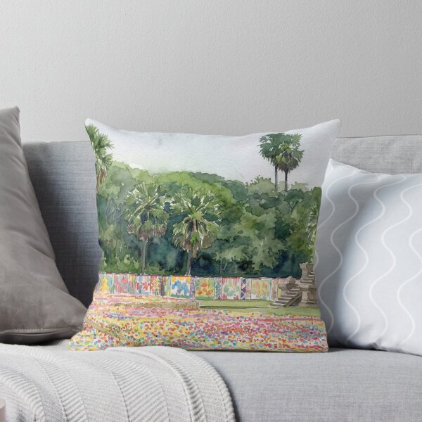 Item preview, Angkor Wat Origami Hearts Watercolour Style designed and sold by InkAndLatitude.