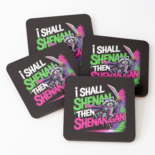 Item preview, I Shall Shenan Then Shenanigan Cute and Funny Raccoon Meme Pun Humor Graphic designed and sold by Redgiant87x.