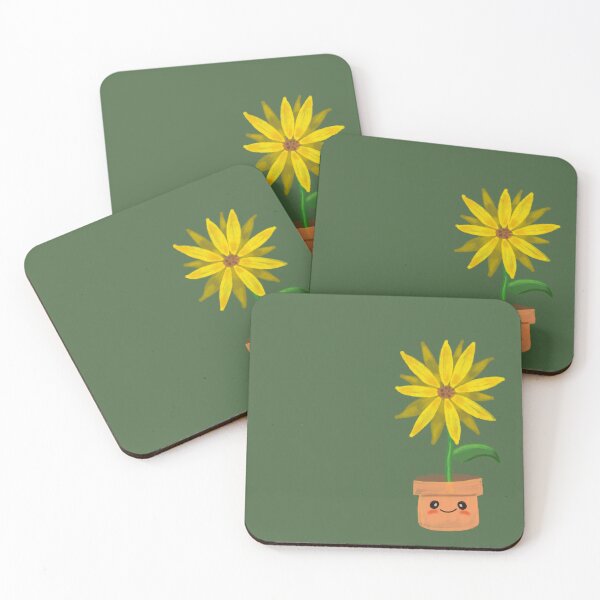 Item preview, Cheerful Sunflower - Kawaii Sunflower in a Pot Illustration designed and sold by SoftBiteArt.