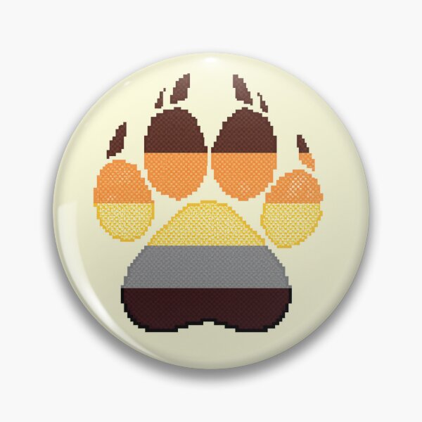 Item preview, Retro Pixel Gay Bear Pride Paw designed and sold by CozyBearSupply.