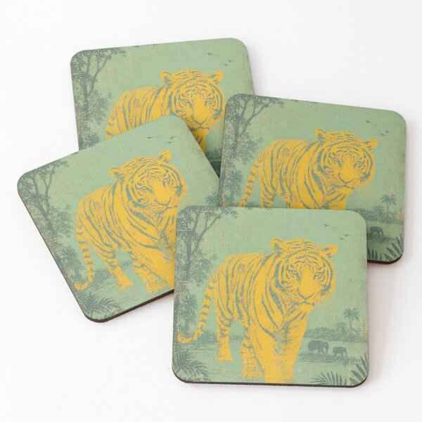 Item preview, Golden Tiger — Seafoam Retro designed and sold by Jandedan.