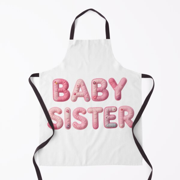 Item preview, BABY SISTER - IN PINK FAUX LETTERING designed and sold by AlexOBrienArt.