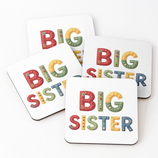 Item preview, BIG SISTER - IN COLORFUL FAUX LETTERING designed and sold by AlexOBrienArt.