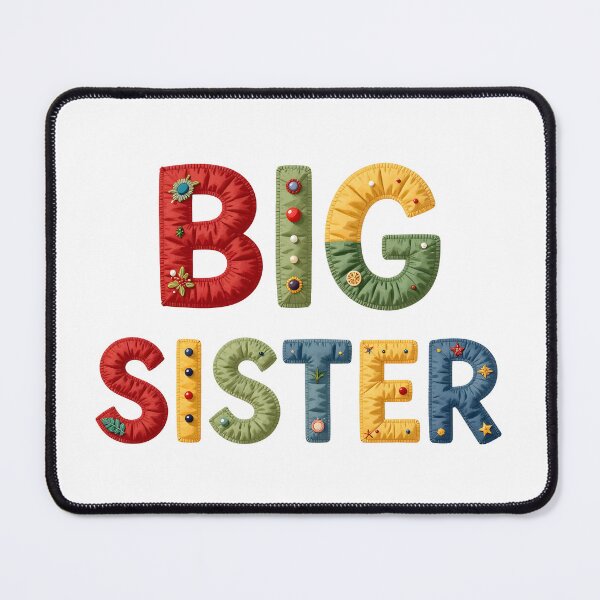 Item preview, BIG SISTER - IN COLORFUL FAUX LETTERING designed and sold by AlexOBrienArt.