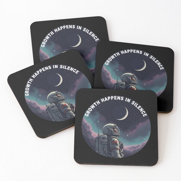 Item preview, Growth Happens in Silence – Astronaut Reflection Design | Calm Mindset Space Aesthetic designed and sold by Altair_.