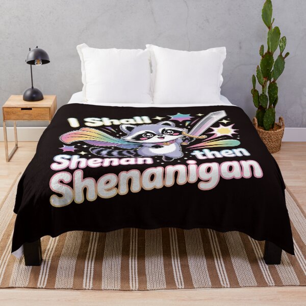 Item preview, I Shall Shenan Then Shenanigan Chaotic Cute Raccoon Meme with Pun Humor designed and sold by Redgiant87x.
