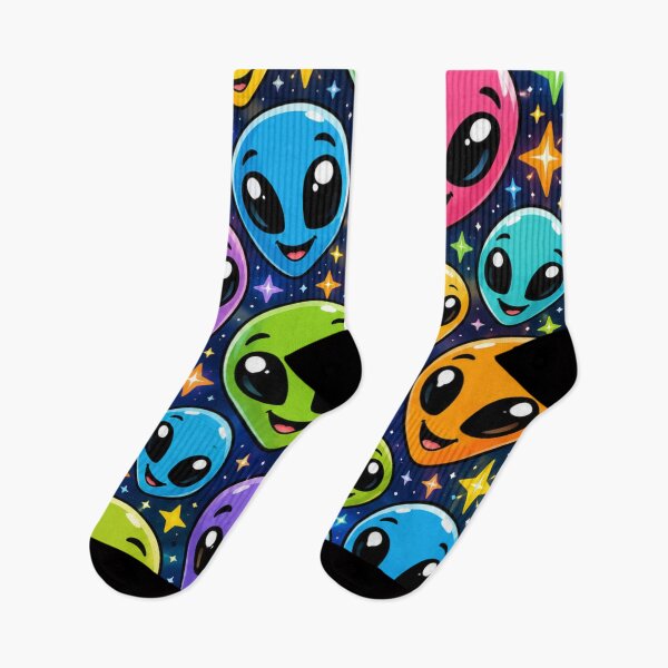 Item preview, Cute Kawaii Alien Pattern Colorful Funny Space Alien Shirt Kids Alien Gift designed and sold by Drawn-Measured.