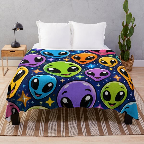 Item preview, Cute Kawaii Alien Pattern Colorful Funny Space Alien Shirt Kids Alien Gift designed and sold by Drawn-Measured.