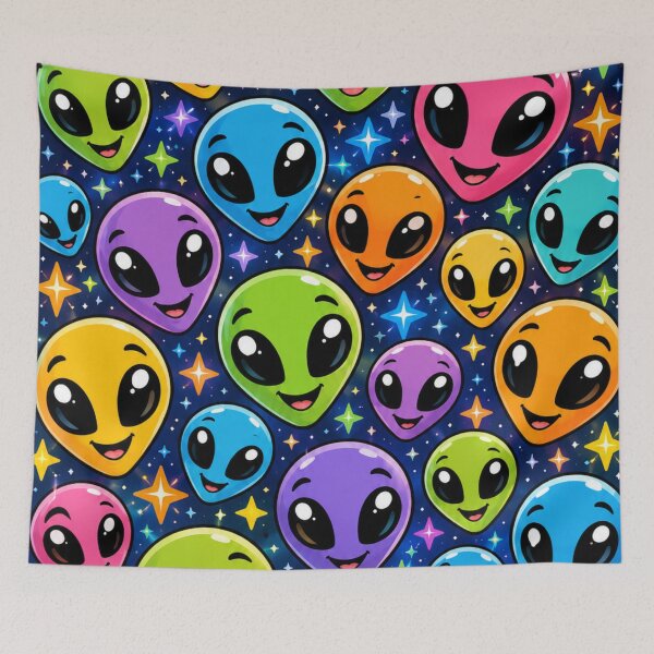 Item preview, Cute Kawaii Alien Pattern Colorful Funny Space Alien Shirt Kids Alien Gift designed and sold by Drawn-Measured.