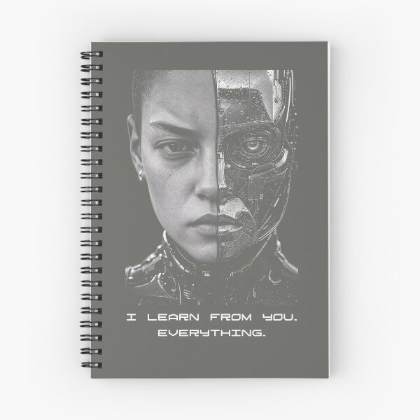 Item preview, I Learn From You Everything - Creepy AI Cyborg Art designed and sold by VividVein.