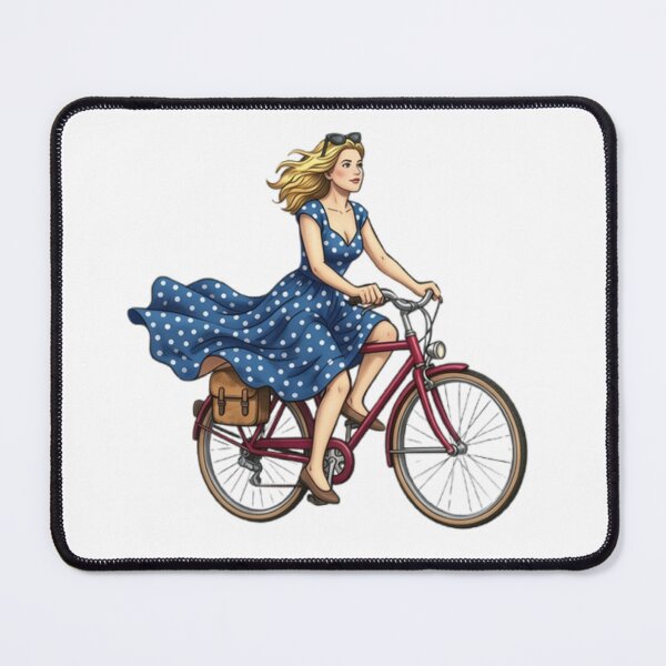 Item preview, Vintage Girl on Bicycle designed and sold by Stefanrajzer.