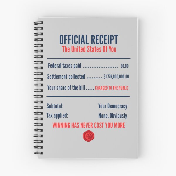 Item preview, Funny Political Satire Receipt: Tax Dodger Accountability Humor Art designed and sold by elynne9.
