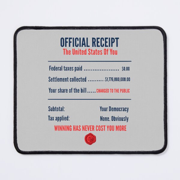 Item preview, Funny Political Satire Receipt: Tax Dodger Accountability Humor Art designed and sold by elynne9.