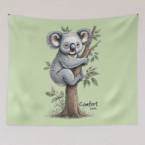 Item preview, Cute Koala Comfort Zone Tree Hugger Design designed and sold by UrbanPrts.