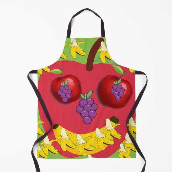 Item preview, Funny Fruit Face Apple Banana Grapes Pop Art Green Art Print designed and sold by Extremeallie.