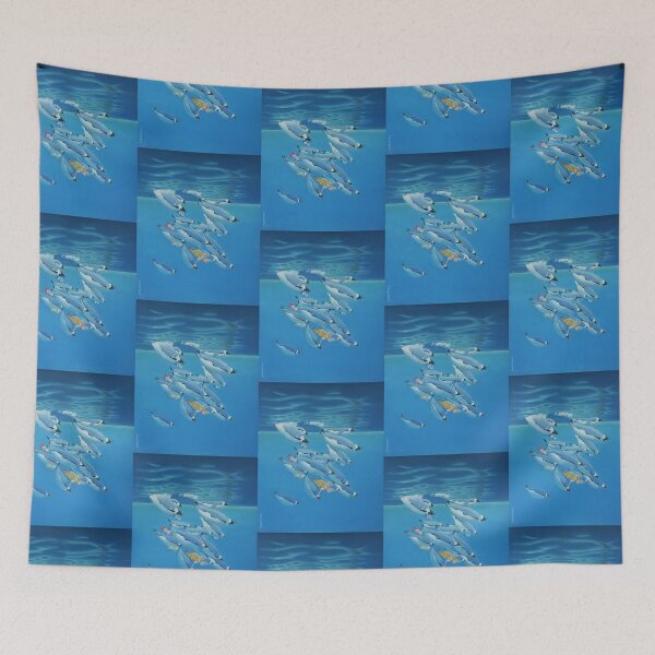 Item preview, Surreal Penguins and Child Underwater – Dreamlike Oil Painting designed and sold by RShirleyFineArt.