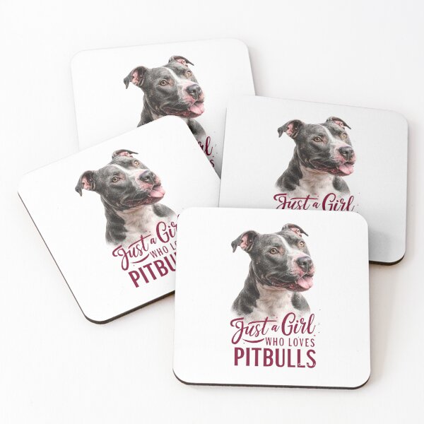 Item preview, Just A Girl Who Loves Pitbulls - Realistic Dog Portrait designed and sold by My Pitbull Place.