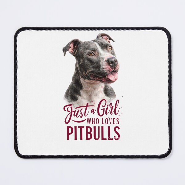 Item preview, Just A Girl Who Loves Pitbulls - Realistic Dog Portrait designed and sold by My Pitbull Place.