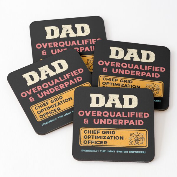 Item preview, Dad Overqualified Underpaid Grid Officer Funny designed and sold by d247.