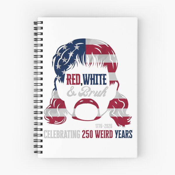 Item preview, Red White & Bruh Celebrating 250 Weird Years Patriotic Flag Mullet Silhouette designed and sold by traciwithani.