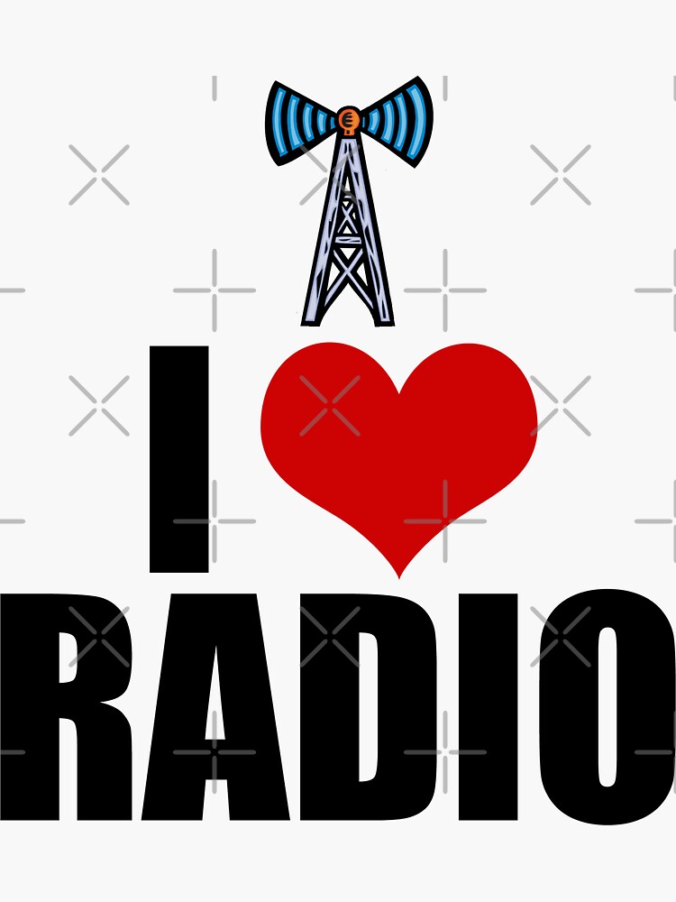 "I Love Radio" Sticker by elishamarie28 Redbubble