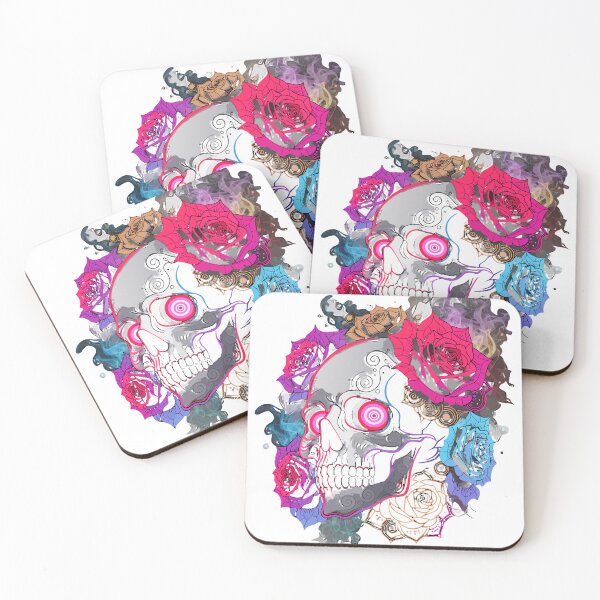 Item preview, Dark Floral Skull Luxury Art Design designed and sold by inkfusionhub99.