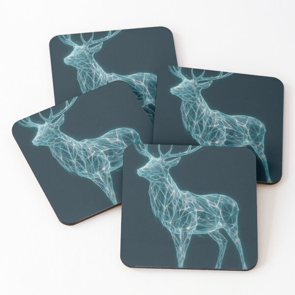 Item preview, Glowing Geometric Deer Head designed and sold by Visual Foundry.