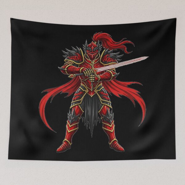 Item preview, Epic Red Armored Fantasy Knight Warrior designed and sold by UrbanPrts.