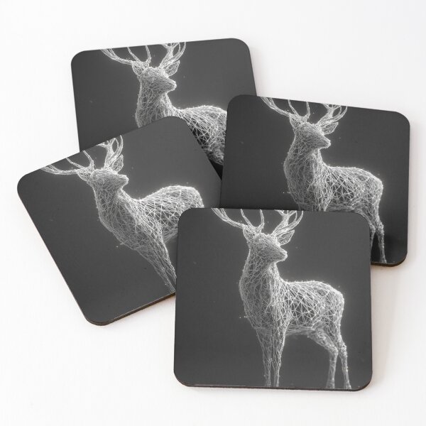 Item preview, Wireframe Deer With Glowing Antlers designed and sold by Visual Foundry.