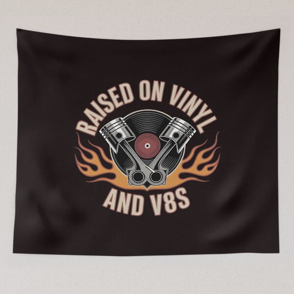 Item preview, Raised On Vinyl and V8s Vintage Vinyl Records and Muscle Car Lifestyle designed and sold by Redgiant87x.