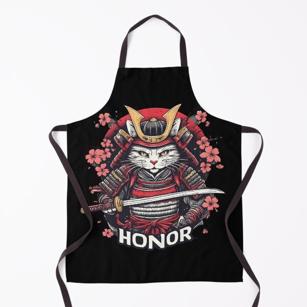 Item preview, Samurai Cat Warrior Honor Japanese Design designed and sold by UrbanPrts.