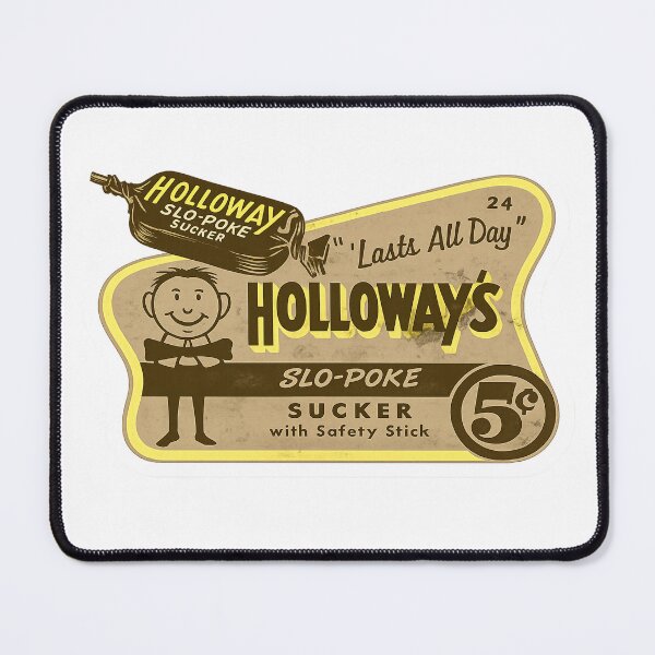 Item preview, Holloway’s Slo-Poke Sucker” candy advertisement artwork featuring retro typography designed and sold by PIXEL POP DESIGNS - Beyond the Norm!.