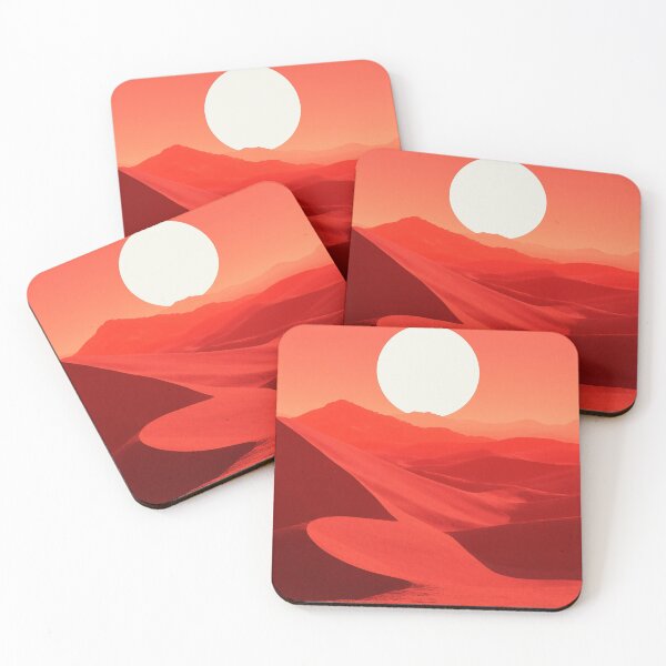 Item preview, Red Desert Landscape With Rising Sun designed and sold by Visual Foundry.