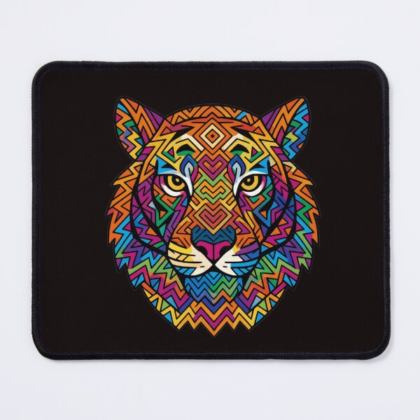 Item preview, Psychedelic Tribal Tiger Colorful Mandala designed and sold by QuirkyCloud Designs.