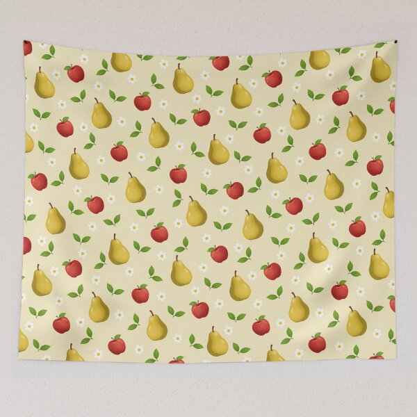 Item preview, Cute Apples and Pears Cottagecore Pattern designed and sold by katemaxi.