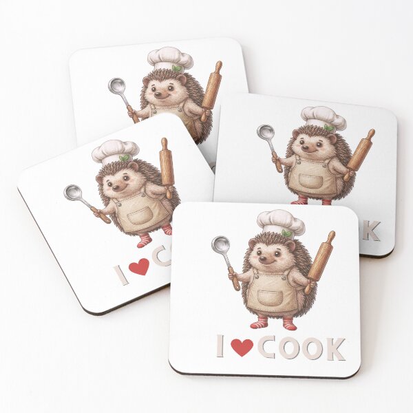Item preview, Chef hedgehog designed and sold by Cozy Beam Studio.