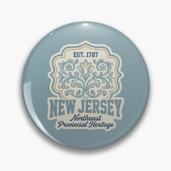 Item preview, New Jersey Northeast Provincial Heritage - Vintage Baroque Floral Crest designed and sold by The True American.